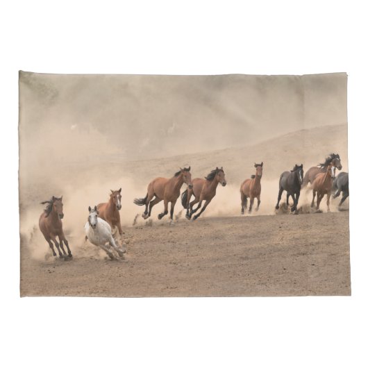 Paarden in Herfst II Kussensloop (Achterkant-Rechts)