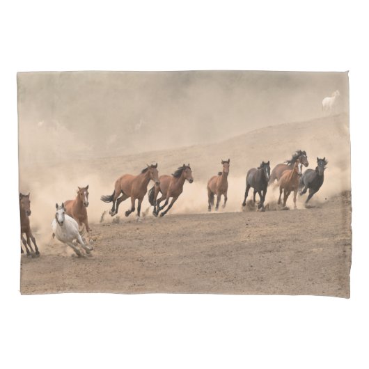 Paarden in Herfst II Kussensloop (Voorkant-Links)
