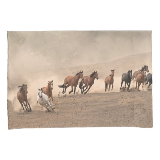 Paarden in Herfst II Kussensloop (Voorkant-Rechts)