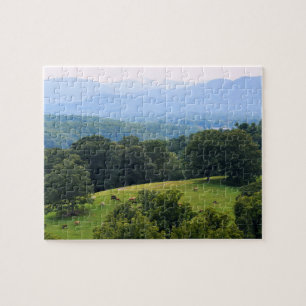 Paarden in het Blue Ridge-gebergte - 8 x 10 inch Legpuzzel