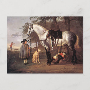 Paarden in het landschap Aelbert Cuyp Briefkaart