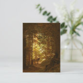 Paarden in het Magisch Lit Forest Briefkaart (Staand voorkant)