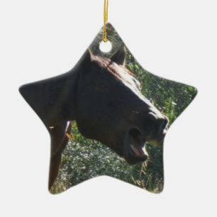 Paarden in het najaar keramisch ornament