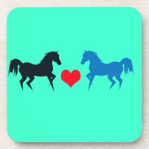 Paarden in het Onderzetter Love Cork