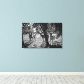 Paarden in het veld canvas afdruk (Insitu (Houten vloer))