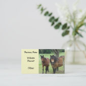 Paarden in het veld visitekaartje (Staand voorkant)