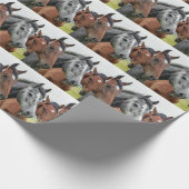 Paarden in het Weiland Cadeaupapier (Hoek)