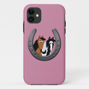 paarden in hoefijzer iPhone 11 hoesje