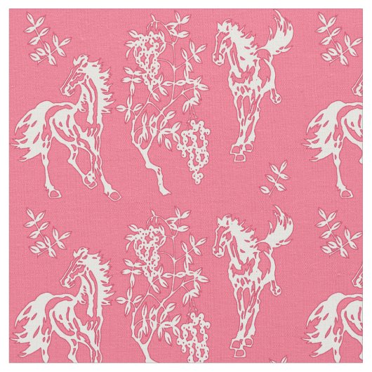 Paarden in roze en wit weefsel stof (Close Up)