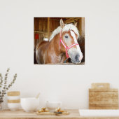 Paarden in Stall 1 Poster (Keuken)