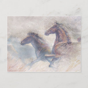 Paarden in Stampede Briefkaart