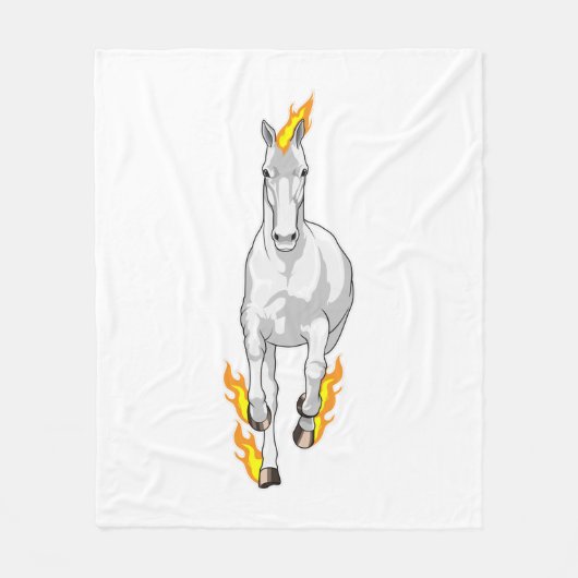 Paarden in vlam fleece deken (Voorkant)