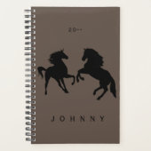 Paarden - + Jouw tekst toevoegen / Naam Planner (Voorkant)