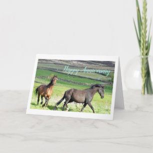 Paarden Jubileum Card Kaart