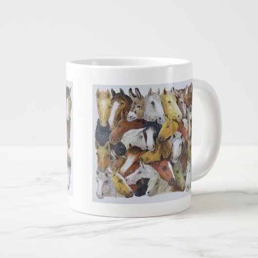 Paarden Jumbo Beker (Voorkant rechts)