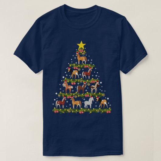 Paarden kerstboompaarden t-shirt (Design voorkant)
