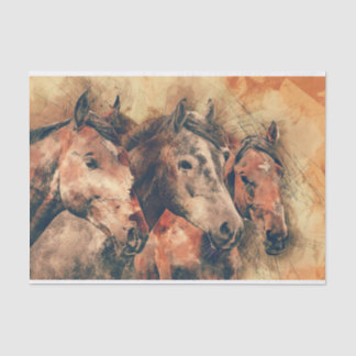 Paarden Kunstmatige Waterverf schilderen decoratie Tissuepapier