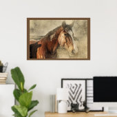 Paarden Kunstwerk Foto Poster (Thuiskantoor)