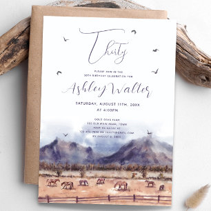 Paarden Landschap Mijlpaal Verjaardagsfeest Kaart