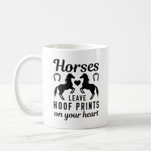 Paarden laten Hoof-Prints achter op je hart Koffiemok