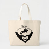 Paarden laten Prints op je hart achter Grote Tote Bag (Voorkant)