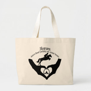 Paarden laten Prints op je hart achter Grote Tote Bag