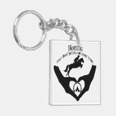 Paarden laten Prints op je hart achter Sleutelhanger (Voorkant Links)