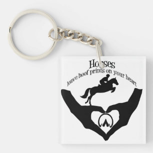 Paarden laten Prints op je hart achter Sleutelhanger