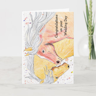 Paarden liefhebben Gefeliciteerd met je trouwdag Kaart