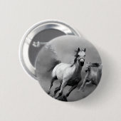 Paarden lopen ronde button 5,7 cm (Voorkant /achterkant)