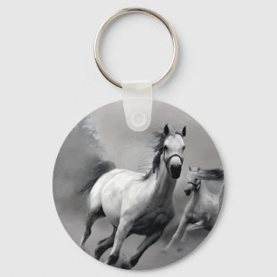 Paarden lopen sleutelhanger