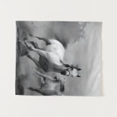 Paarden lopen wandkleed (Voorkant (horizontaal))