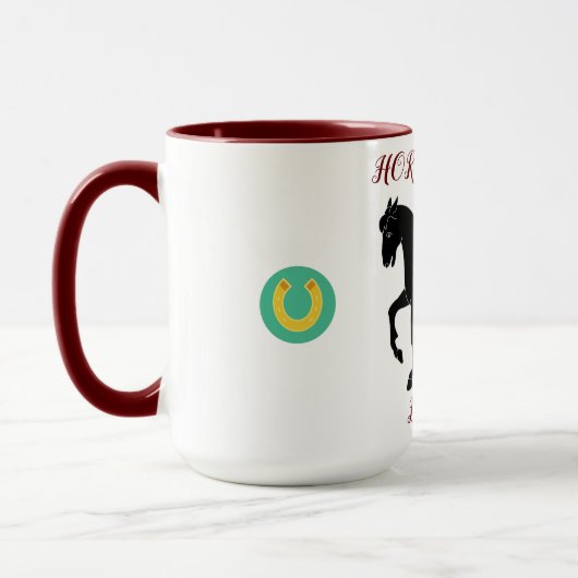 Paarden Lover twee tonde mok met een persoonlijke (Links)