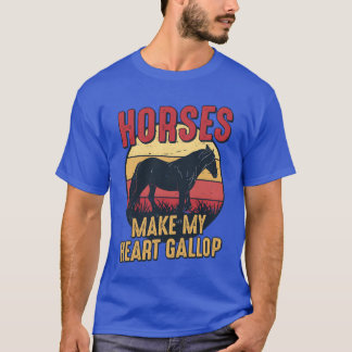 Paarden maken mijn hart galop paardrijden meisje t-shirt