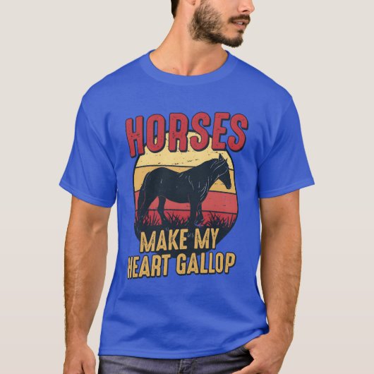 Paarden maken mijn hart galop paardrijden meisje t-shirt (Voorkant)