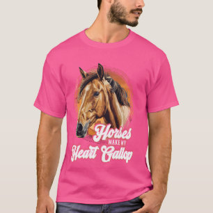 Paarden maken mijn hart galopperen met een leuk pa t-shirt