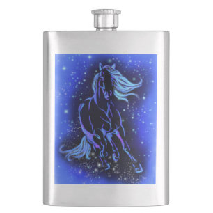 Paarden met blauw Sterrennacht flesje Flacon