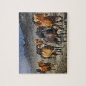 Paarden met bloedpaarden legpuzzel (Verticaal)