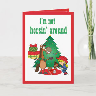 Paarden met cadeaus en Kaart van een kruidenierspa