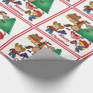 Paarden met cadeaus en Kinder schitterende kruit Cadeaupapier