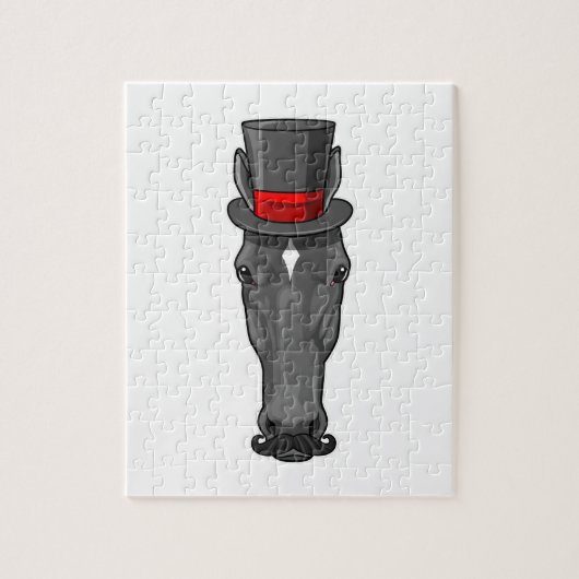 Paarden met cilinder legpuzzel (Verticaal)