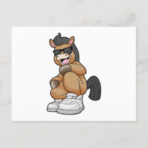 Paarden met grote schoenen briefkaart