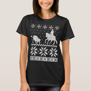 Paarden met lelijke kerstkeuken t-shirt