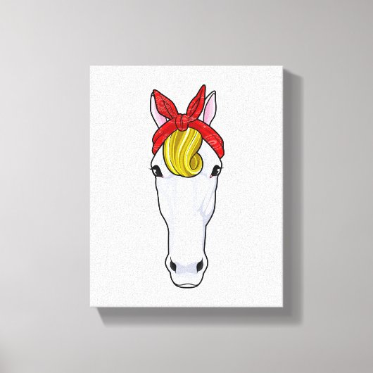 Paarden met lint canvas afdruk (Voorkant)