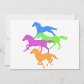 Paarden met loopkleur - achtergrondkleur kiezen kaart (Achterkant)