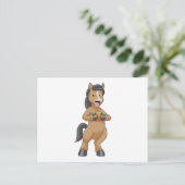 Paarden met Mok van Oranje sap Briefkaart (Staand voorkant)