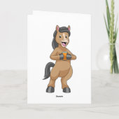 Paarden met Mok van Oranje sap Kaart (Achterkant)