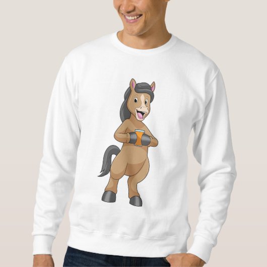 Paarden met Mok van Oranje sap Trui (Voorkant)