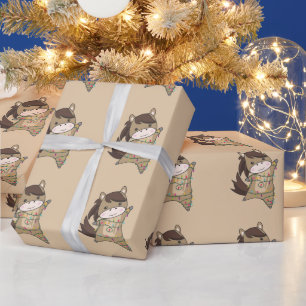 Paarden met paardenwinterwinterwinterslaap met paa cadeaupapier
