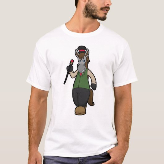 Paarden met Pet en riet T-shirt (Voorkant)